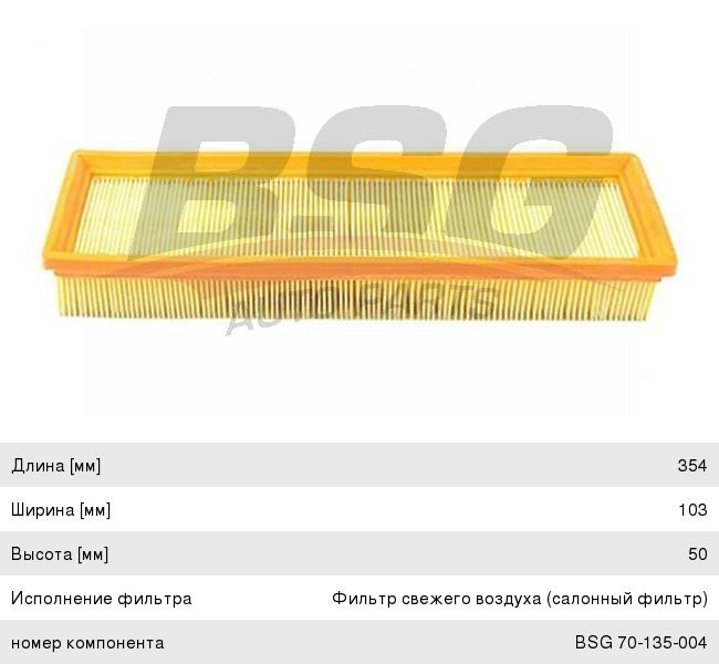 Фильтр воздушный PEUGEOT 206, 307 CITROEN C4 BSG