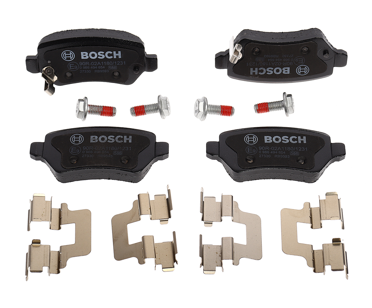 Колодки тормозные OPEL Astra G, H, Zafira A задние (4шт.) BOSCH