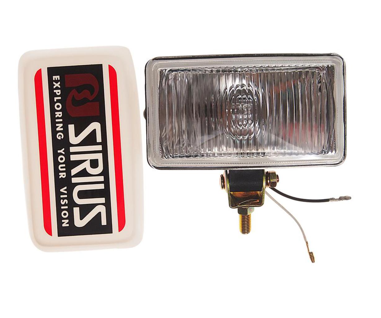 Фара дальнего света 12V 153х104мм с крышкой белая 1шт. SIRIUS