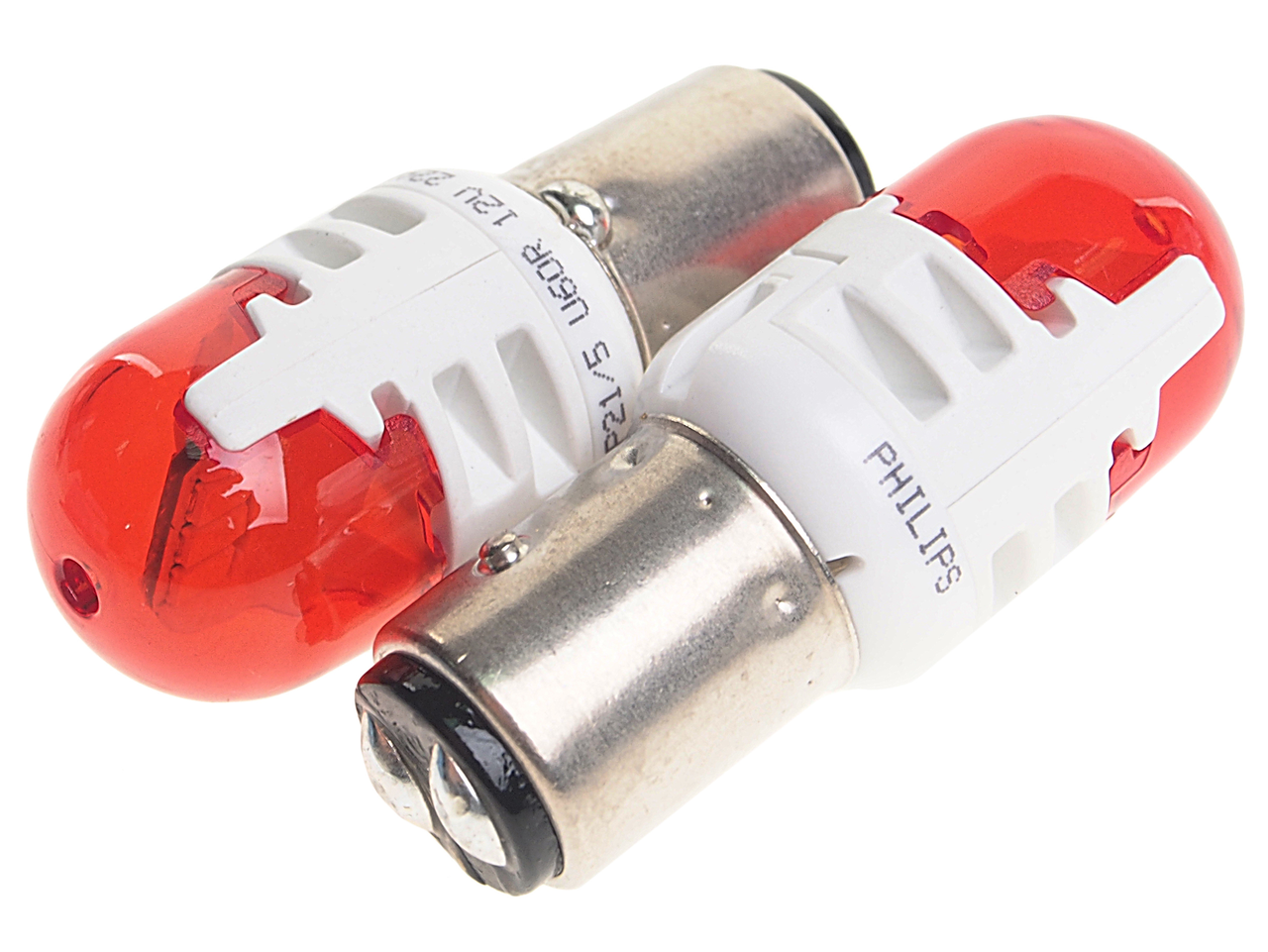 Лампа светодиодная 12V P21/5W BAY15d 75/15Лм (2шт.) Led Red Ultinon Pro6000 PHILIPS