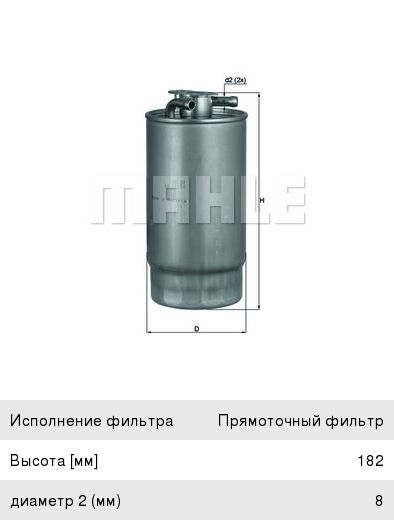 Фильтр топливный BMW 3 (E46), 5 (E39), X5 (E53) MAHLE