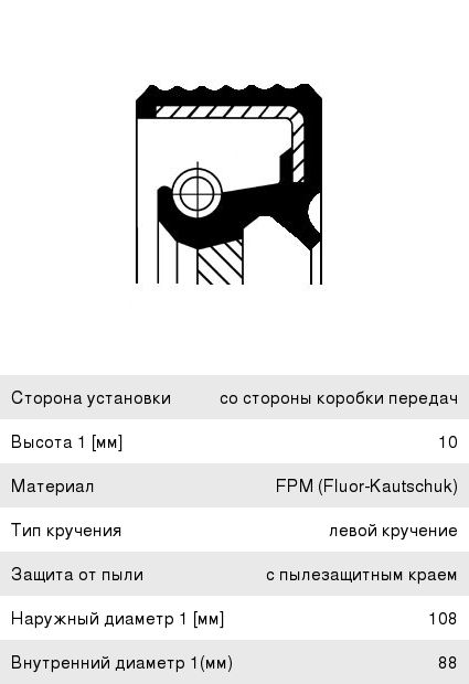 Сальник коленвала FORD Focus (99-04), Mondeo (93-00) задний CORTECO