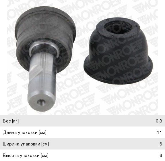 Опора шаровая CHRYSLER Voyager (90-01) передняя MONROE