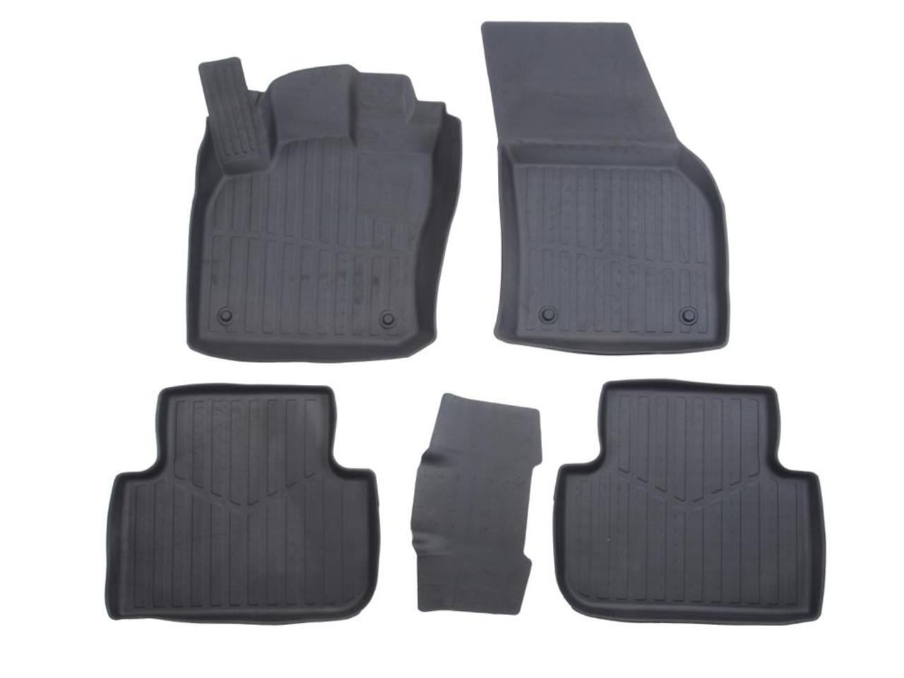 Коврик салона VW Tiguan 2 (16-) 3D резина черный (5 предм.) Premium SRTK