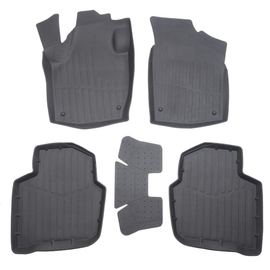 Коврик салона SKODA Rapid (12-) 3D резина черный (5 предм.) Premium SRTK