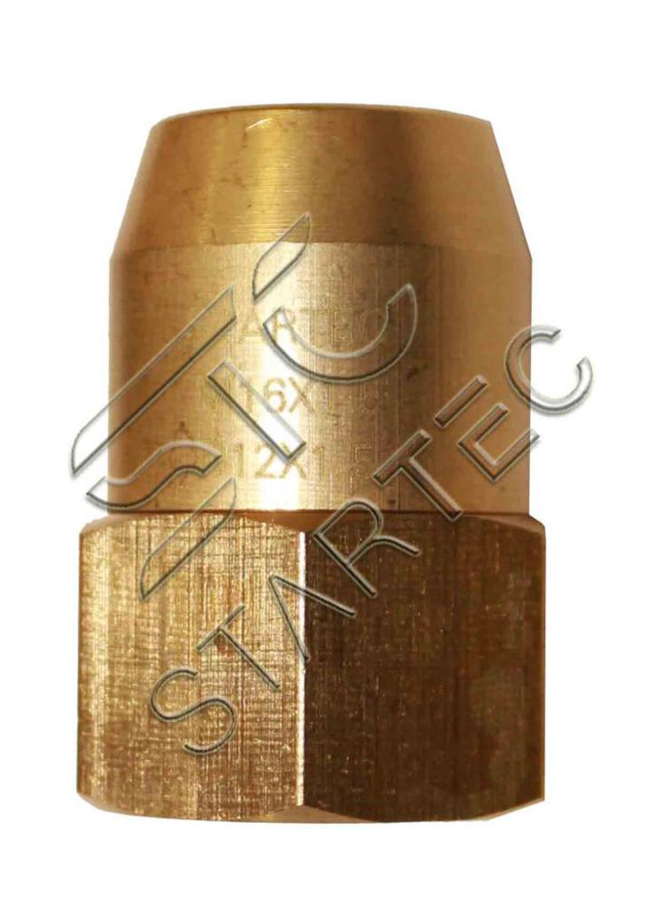 Соединитель трубки ПВХ, полиамид d=8x1.0мм (внутренняя резьба) М12х1.5 латунь STARTEC