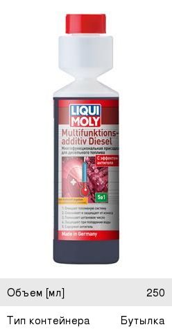 Присадка в дизельное топливо многофункциональная 250мл LIQUI MOLY