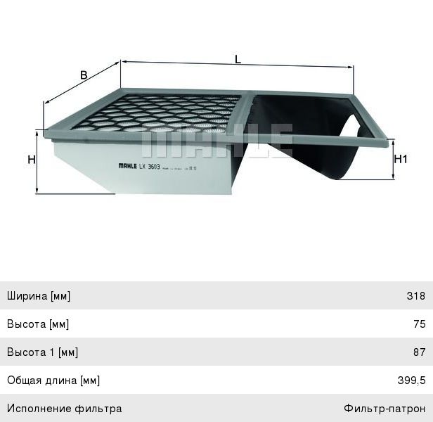 Фильтр воздушный IVECO Daily (12-) MAHLE