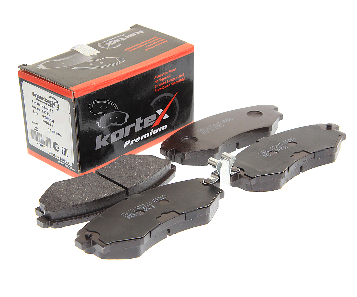 Колодки тормозные HYUNDAI Sonata (98-01) передние (4шт.) KORTEX
