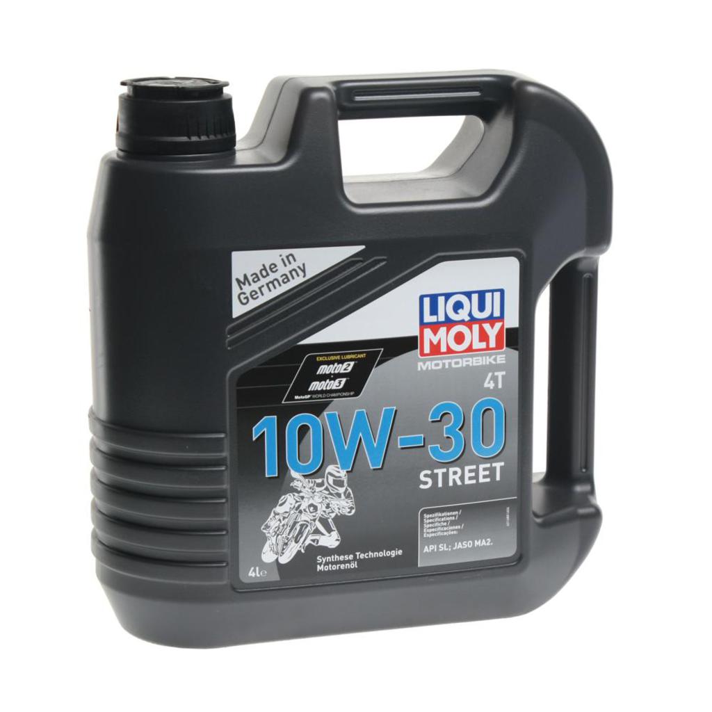 Масло моторное для 4-х тактных двигателей MOTORBIKE 4T STREET 10W30 синт.4л LIQUI MOLY