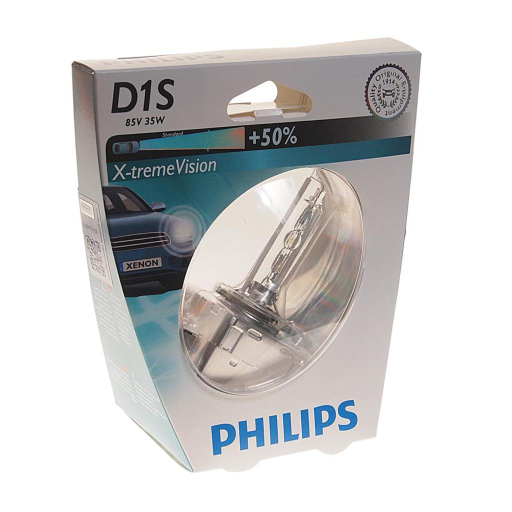 Лампа ксеноновая D1S 35W 4800K +50% бокс (1шт.) X-Treme Vision PHILIPS