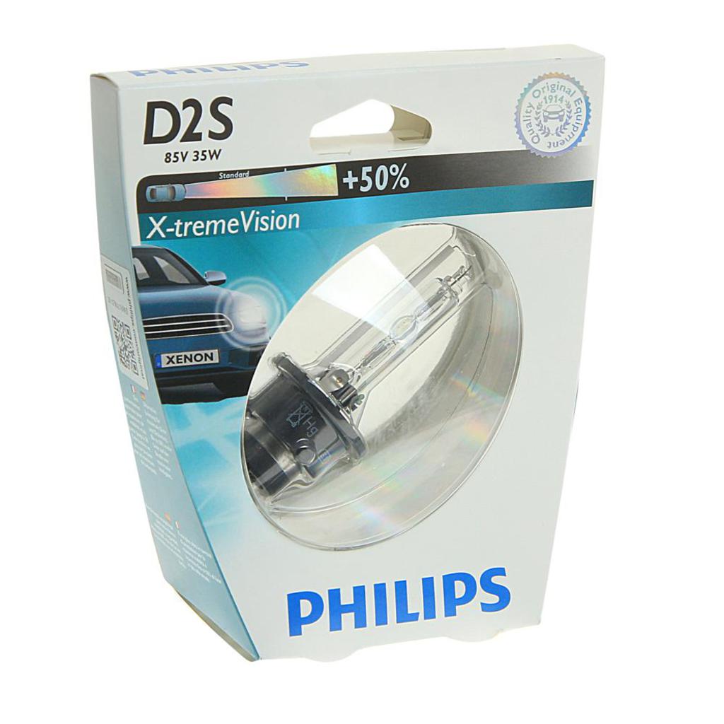 Лампа ксеноновая D2S 4800K +50% бокс (1шт.) X-Treme Vision PHILIPS