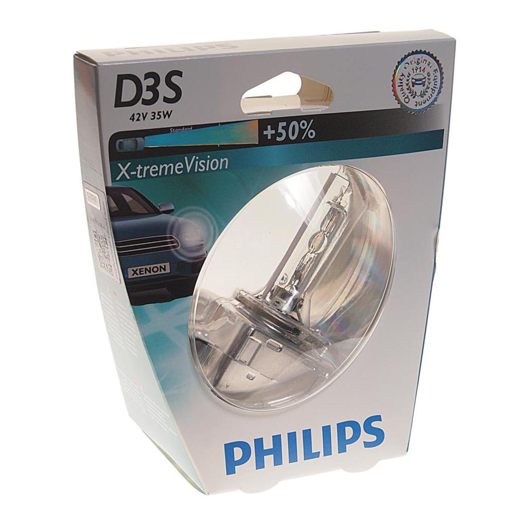 Лампа ксеноновая D3S 35W +50% PK32d-5 4800K бокс (1шт.) X-Treme Vision PHILIPS