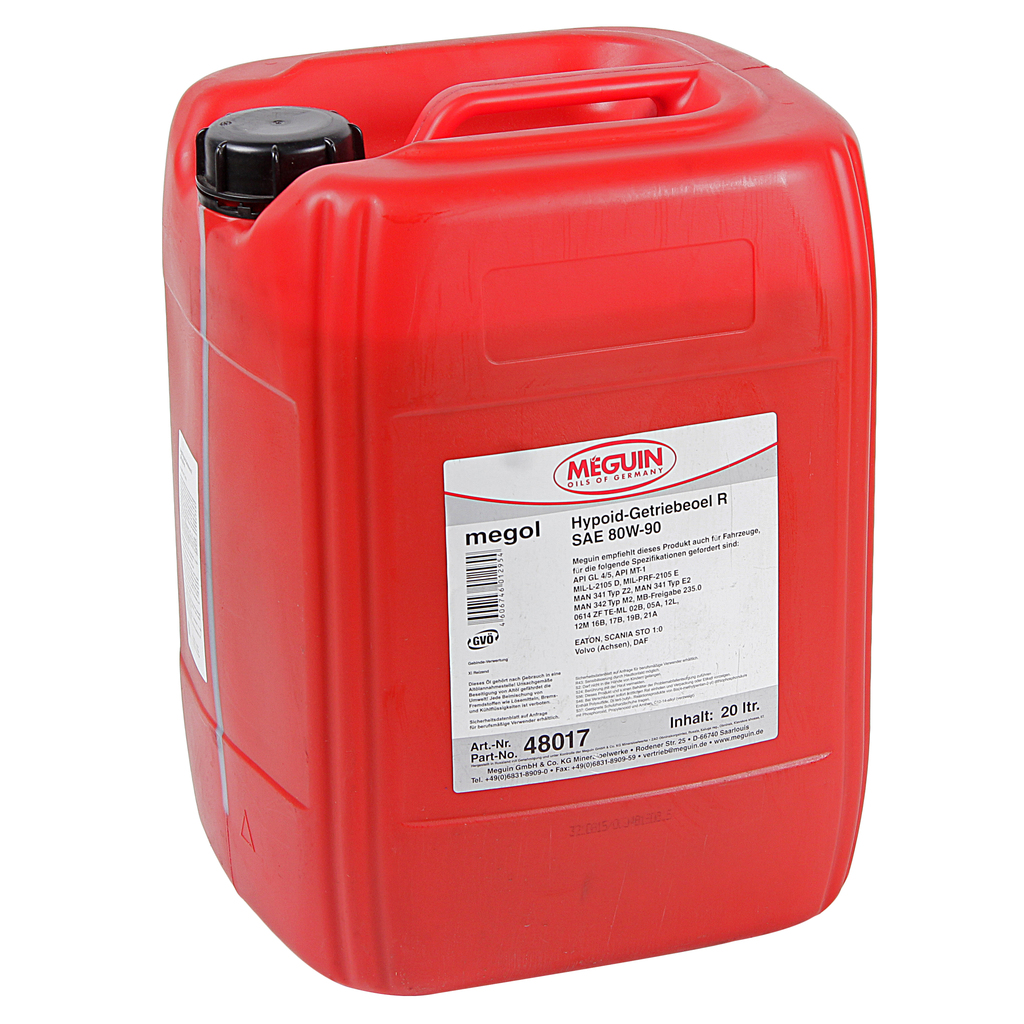 Масло трансмиссионное HYPOID-GETRIEBEOIL R GL-4/5 80W90 20л MEGUIN