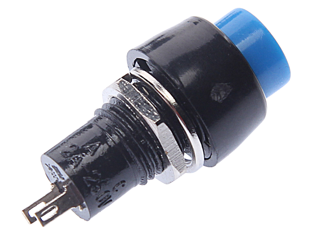 Выключатель кнопка 250V 1A синяя без фиксации микро REXANT