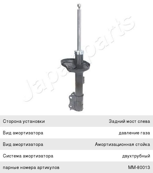 Амортизатор SUZUKI Liana (01-08) задний левый газовый JAPANPARTS