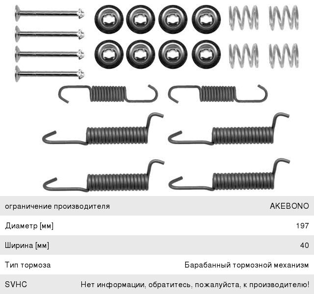 Ремкомплект MITSUBISHI Pajero (90-00), Pajero Sport (98-) колодок тормозных задних TRW